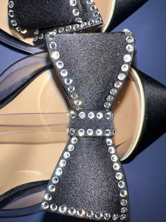 Christian Louboutin Naked Bow 100 Black Satin Patent Pumps EU 41 NIB - Picture 11 of 13